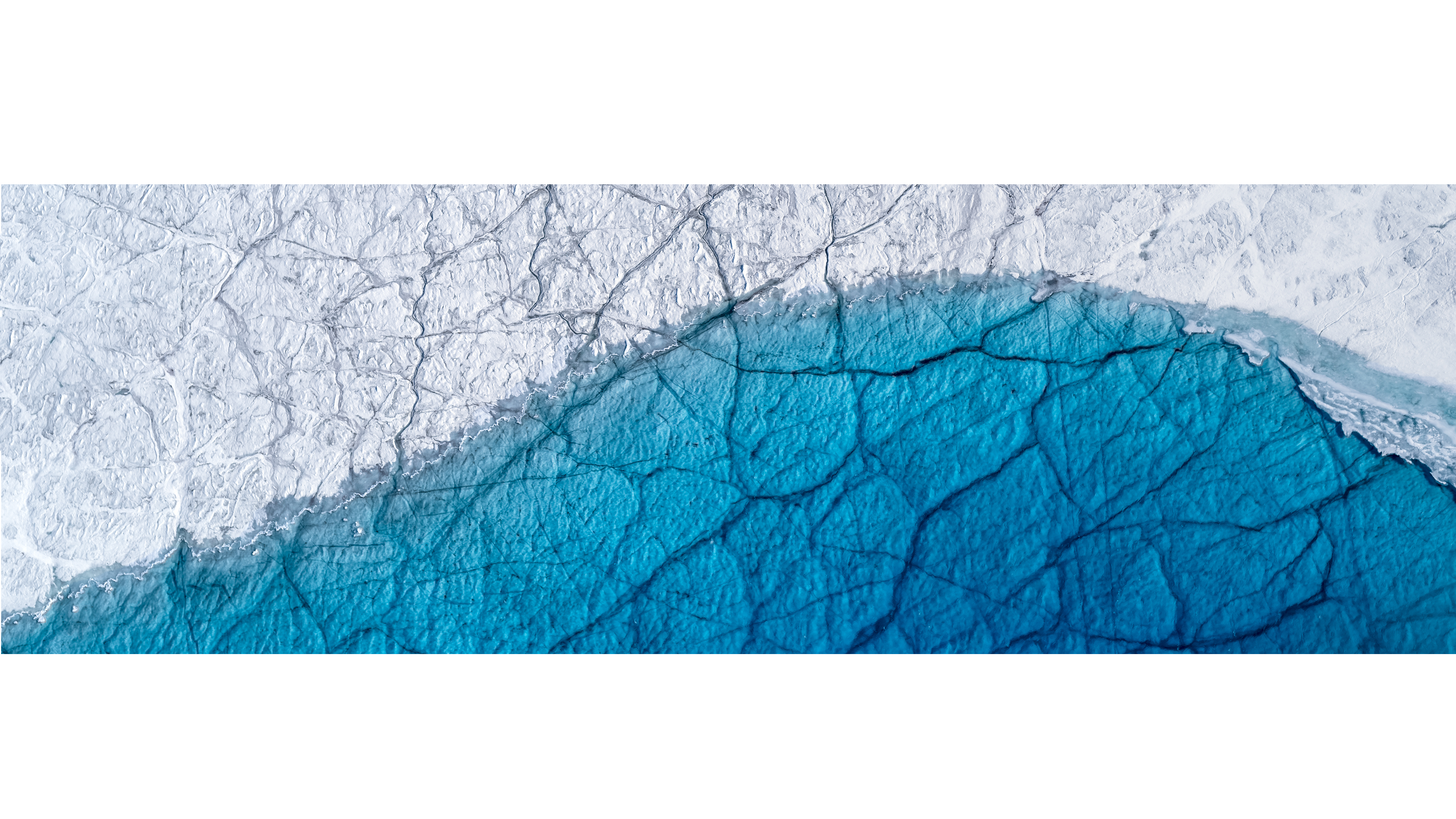 Surface Surveys / Greenland, 2015: blue glacial meltwater edge.