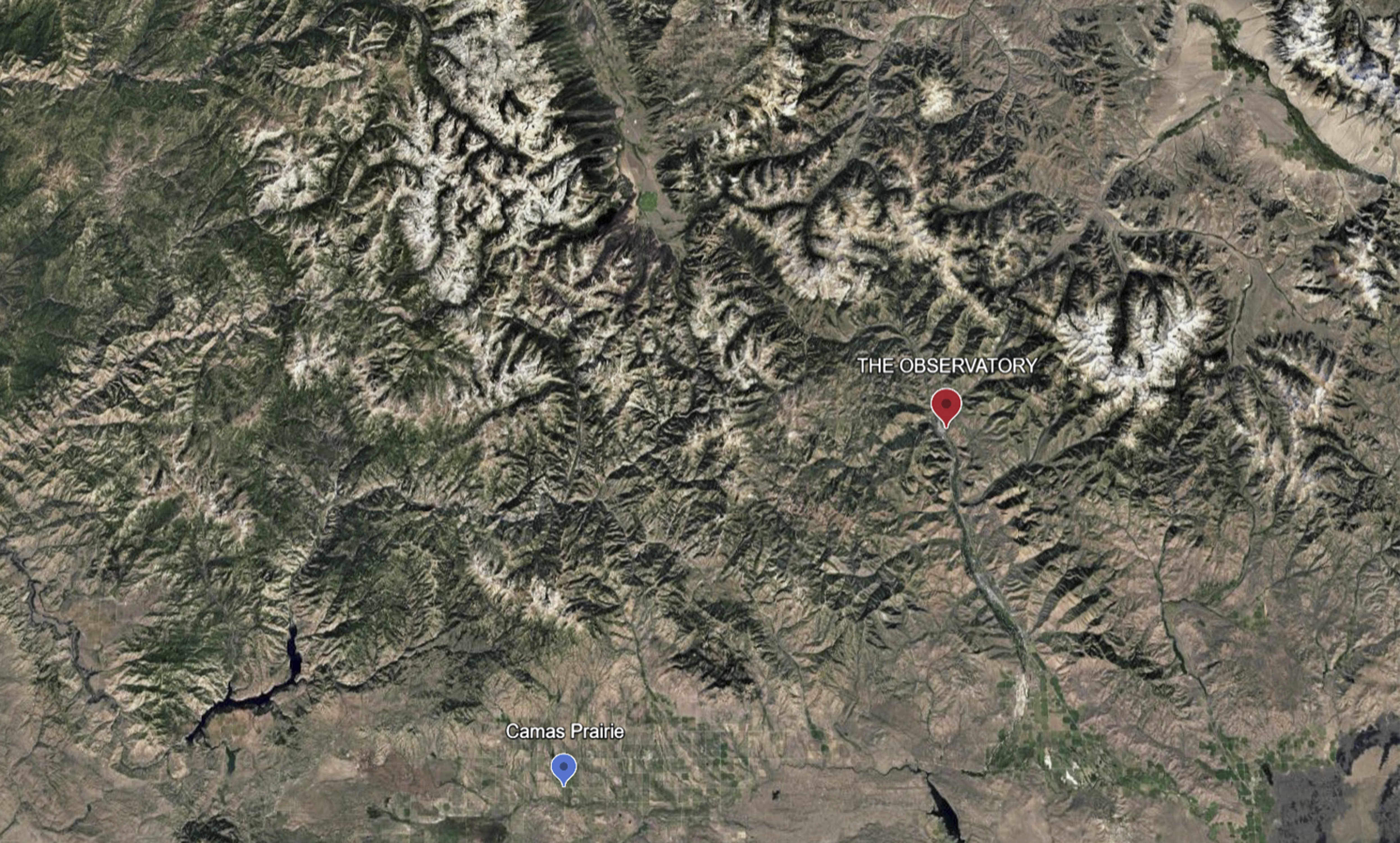 Map of the Camas Prairie field site.