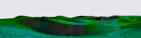 Complete Omani landscape reconstruction in green, uncut.